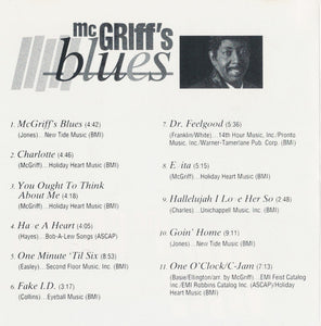 Jimmy McGriff With Eric Leeds, Bill Easley, Dr. Fink, Bernard Purdie : McGriff's Blues (CD, Comp)
