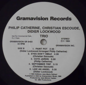Catherine* / Escoude* / Lockwood* : Trio (LP, Album, Promo)