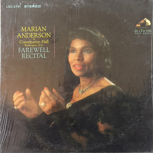 Marian Anderson : Marian Anderson At Constitution Hall Washington D.C. Farewell Recital (LP, Album)