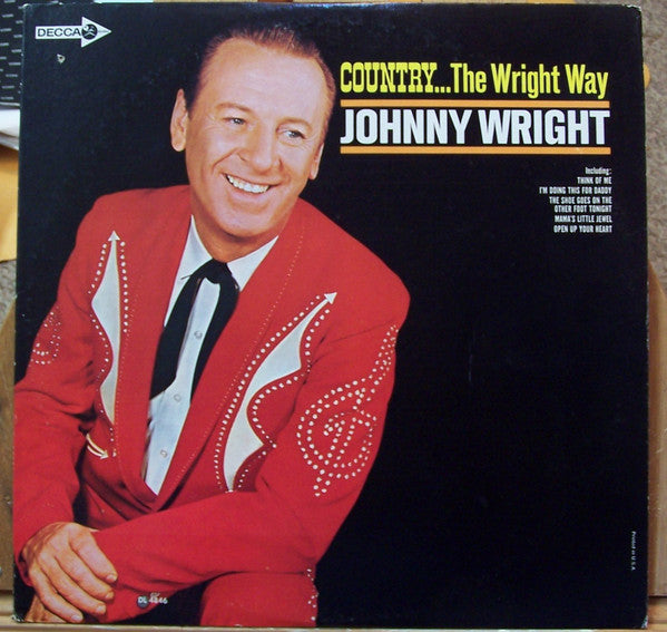 Johnny Wright (2) : Country... The Wright Way (LP, Album, Mono)