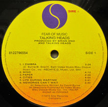 Laden Sie das Bild in den Galerie-Viewer, Talking Heads : Fear Of Music (LP, Album, RE, Emb)
