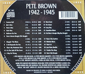 Pete Brown (2) : 1942-1945 (CD, Comp)