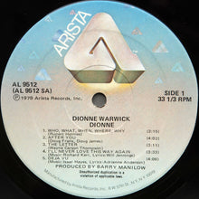 Laden Sie das Bild in den Galerie-Viewer, Dionne Warwick : Dionne (LP, Album, RE, Hub)
