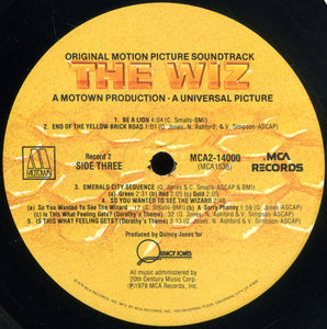 Various : The Wiz (Original Motion Picture Soundtrack) (2xLP, Album, Pin)