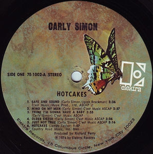 Carly Simon : Hotcakes (LP, Album, Pit)