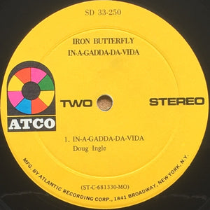 Iron Butterfly : In-A-Gadda-Da-Vida (LP, Album, RP, Mon)