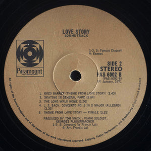 Francis Lai : Love Story - Music From The Original Soundtrack (LP, Album)