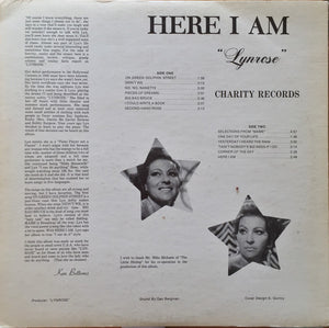 Lynrose : Here I Am (LP, Album, Pri)
