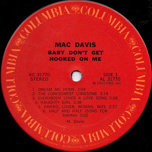 Mac Davis : Baby Don't Get Hooked On Me (LP, Album, San)