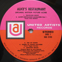 Load image into Gallery viewer, Arlo Guthrie, Garry Sherman : Alice&#39;s Restaurant (Original Motion Picture Score) (LP, Album)
