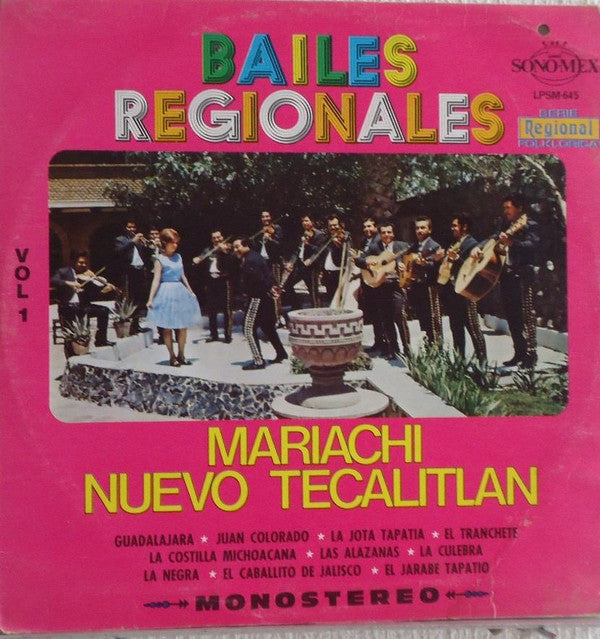 Mariachi Nuevo Tecalitlan : Bailes Regionales Vol 1 (LP, Album, Mono, Num)