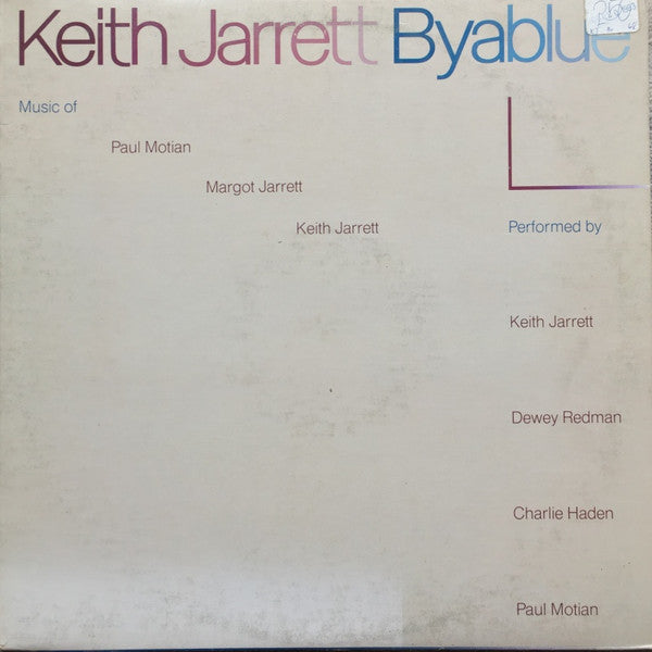 Keith Jarrett : Byablue (LP, Album, San)