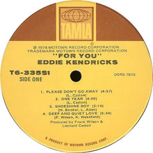 Charger l&#39;image dans la galerie, Eddie Kendricks : For You (LP, Album, Gat)

