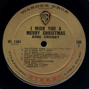 Bing Crosby : I Wish You A Merry Christmas (LP, Album, Gol)