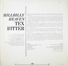 Laden Sie das Bild in den Galerie-Viewer, Tex Ritter : Hillbilly Heaven (LP, Album, RE, Jac)
