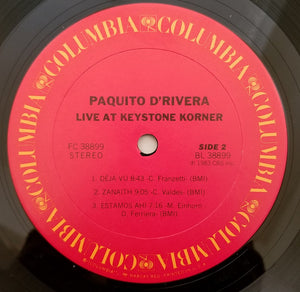 Paquito D'Rivera : Live At Keystone Korner (LP, Album, Car)