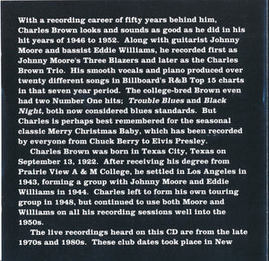 Charles Brown : "Live" (CD, Album, Comp)