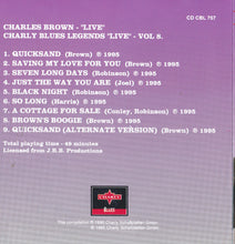 Load image into Gallery viewer, Charles Brown : &quot;Live&quot; (CD, Album, Comp)
