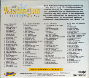 Dinah Washington : The Queen Sings (4xCD, Comp + Box)
