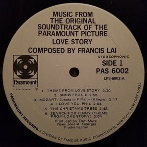 Francis Lai : Love Story - Music From The Original Soundtrack (LP, Album, Mon)