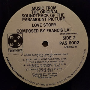 Francis Lai : Love Story - Music From The Original Soundtrack (LP, Album, Mon)