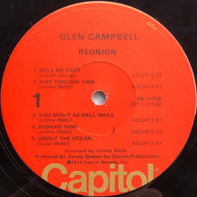 Charger l&#39;image dans la galerie, Glen Campbell : Reunion (The Songs Of Jimmy Webb) (LP, Album, Jac)
