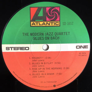 The Modern Jazz Quartet : Blues On Bach (LP, Album, RE, SP )