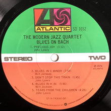 Charger l&#39;image dans la galerie, The Modern Jazz Quartet : Blues On Bach (LP, Album, RE, SP )
