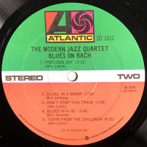 The Modern Jazz Quartet : Blues On Bach (LP, Album, RE, SP )