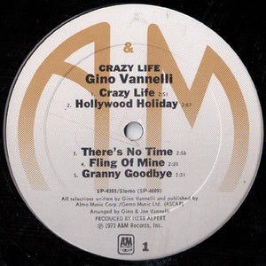 Gino Vannelli : Crazy Life (LP, Album, Mon)