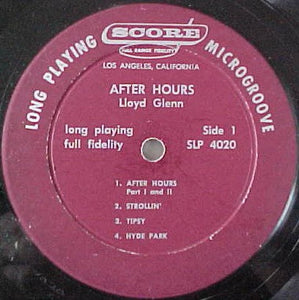 Lloyd Glenn : After Hours (LP, Album, Mono)