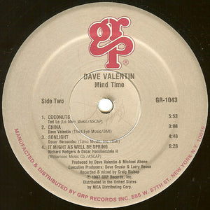 Dave Valentin : Mind Time (LP, Album)