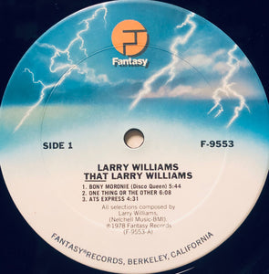 Larry Williams (3) : That Larry Williams (LP, Album, San)