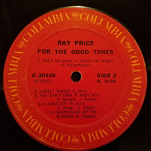 Charger l&#39;image dans la galerie, Ray Price : For The Good Times (LP, Album, Ter)
