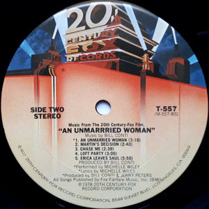 Bill Conti : Music From "An Unmarried Woman" (LP, Ter)