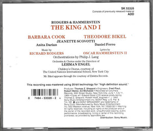 Barbara Cook And Theodore Bikel : The King And I (CD, RE, RM)