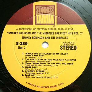 Smokey Robinson & The Miracles* : Greatest Hits Vol. 2 (LP, Album, Comp)