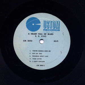 B.B. King : A Heart Full Of Blues (LP, Mono)