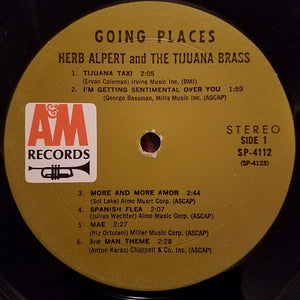 Herb Alpert And The Tijuana Brass* : !!Going Places!! (LP, Album, Mon)