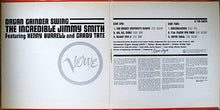 Laden Sie das Bild in den Galerie-Viewer, The Incredible Jimmy Smith* Featuring Kenny Burrell And Grady Tate : Organ Grinder Swing (LP, Album, Mono)
