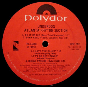 Atlanta Rhythm Section : Underdog (LP, Album, 18 )