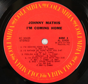 Johnny Mathis : I'm Coming Home (LP, Album, Ter)
