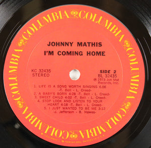 Johnny Mathis : I'm Coming Home (LP, Album, Ter)