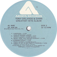 Load image into Gallery viewer, Tony Orlando &amp; Dawn : Greatest Hits (LP, Comp)

