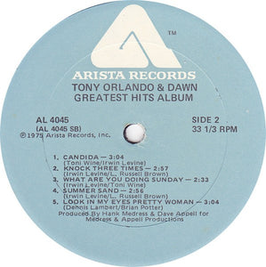 Tony Orlando & Dawn : Greatest Hits (LP, Comp)