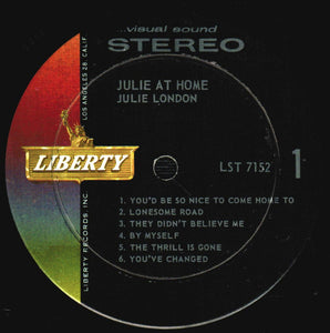 Julie London : Julie...At Home (LP, Album, Ind)