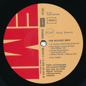 Vince Weber : The Boogie Man (Piano Blues & Boogie Woogie) (LP, Album, RP)
