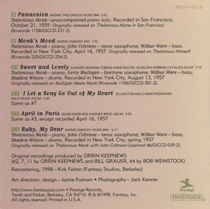 Thelonious Monk : The Art Of The Ballad (CD, Comp, Mono, RM)