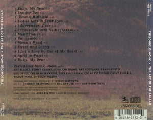Thelonious Monk : The Art Of The Ballad (CD, Comp, Mono, RM)