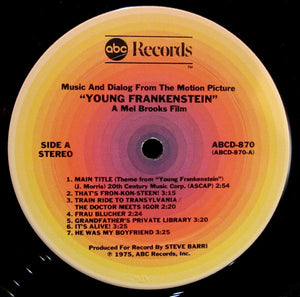 John Morris : Dialogue & Music From Original Soundtrack Of "Young Frankenstein" (LP, Album, Ter)